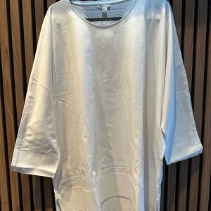 COS Classic White 3/4 Sleeve Top